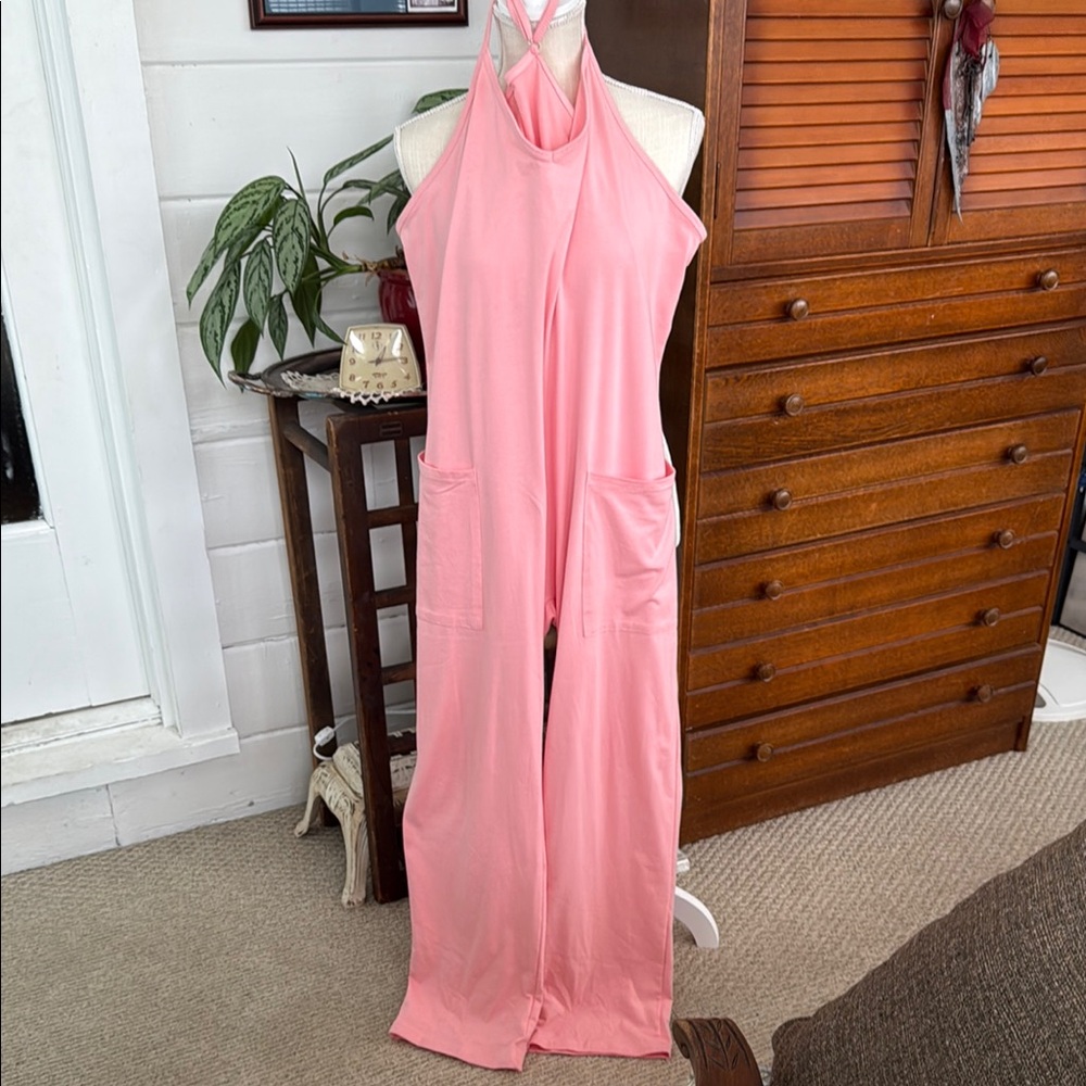 Pink Loose Fit Jumpsuit